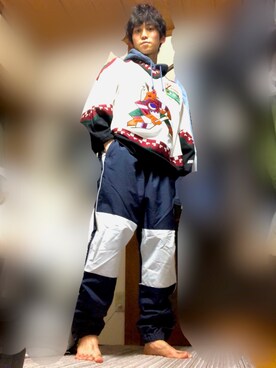 「ALAND（エーランド）のアイテム（パンツ）」を使った、小松さん（メンズ・170cm）の冬コーディネート