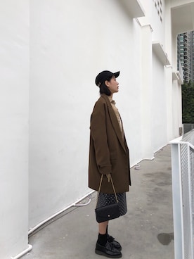 「アイテム（キャップ）」を使った、ooahzさん（レディース・166cm）の冬コーディネート