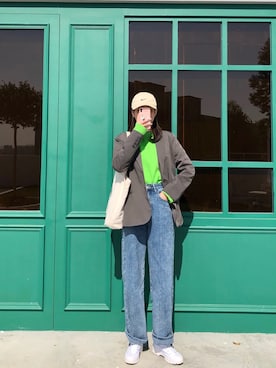 「アイテム（ブーツ、ホワイト系）」を使った、ooahzさん（レディース・166cm）の冬コーディネート