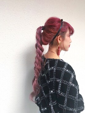 「アイテム（イヤリング）」を使った、中谷愛さん（レディース・158cm・20代）の秋コーディネート