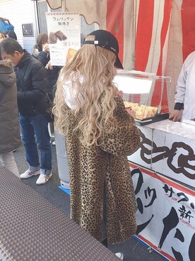 「アイテム（帽子）」を使った、中谷愛さん（レディース・158cm・20代）の冬コーディネート