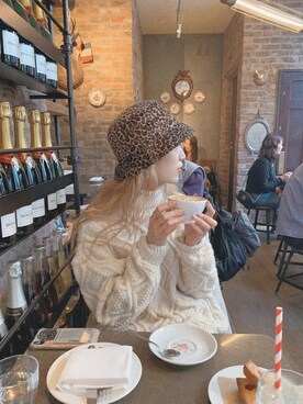 「アイテム（帽子）」を使った、中谷愛さん（レディース・158cm・20代）の春コーディネート