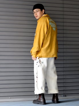 「コロナに負けない」｜「アイテム（ブーツ）」を使った、まさやさん（メンズ・174cm）の春コーディネート