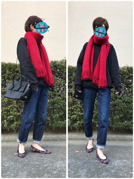 「PLAIN CLOTHING（プレーンクロージング）の【SALE!!】【ZOZOTOWN人気ランキング 1位獲得】シーズンレス2WAYフラップハンドバッグ/ショルダーバッグ（ショルダーバッグ）」を使った、ちぃぃさん（レディース・161cm）の冬コーディネート