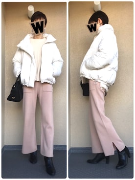 「PLAIN CLOTHING（プレーンクロージング）の【SALE!!】【ZOZOTOWN人気ランキング 1位獲得】シーズンレス2WAYフラップハンドバッグ/ショルダーバッグ（ショルダーバッグ）」を使った、ちぃぃさん（レディース・161cm）の冬コーディネート