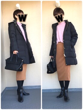「PLAIN CLOTHING（プレーンクロージング）の【SALE!!】【ZOZOTOWN人気ランキング 1位獲得】シーズンレス2WAYフラップハンドバッグ/ショルダーバッグ（ショルダーバッグ）」を使った、ちぃぃさん（レディース・161cm）の冬コーディネート