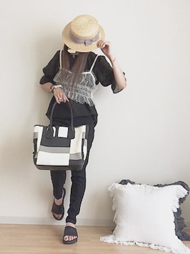 「w closet」｜「アイテム（ラッピングキット）」を使った、norimamiさん（レディース・160cm）の夏コーディネート