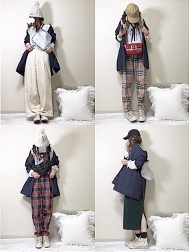「Rougevif」｜「アイテム（ブルゾン）」を使った、norimamiさん（レディース・160cm）の秋コーディネート