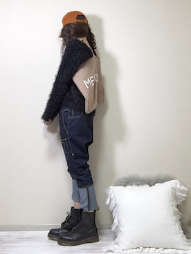 「Factor=（ファクターイコール）のアイテム（バッグ）」を使った、norimamiさん（レディース・160cm）の冬コーディネート