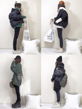 「Willful by lipstar（ウィルフル バイ リップスター）の【Willful by lipstar】3G アゼMIXハイネックニット（ニット/セーター）」を使った、norimamiさん（レディース・160cm）の冬コーディネート