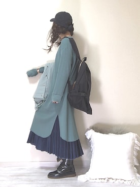 「MERLOT（メルロー）のアイテム（その他アウター）」を使った、norimamiさん（レディース・160cm）の冬コーディネート