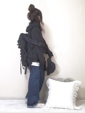 「レイヤードstyle」｜「アイテム（ラッピングキット）」を使った、norimamiさん（レディース・160cm）の冬コーディネート