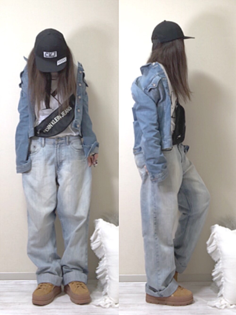 norimamiさんの「クリーンデニムジャケット（Calvin Klein Jeans）」を使ったコーディネート