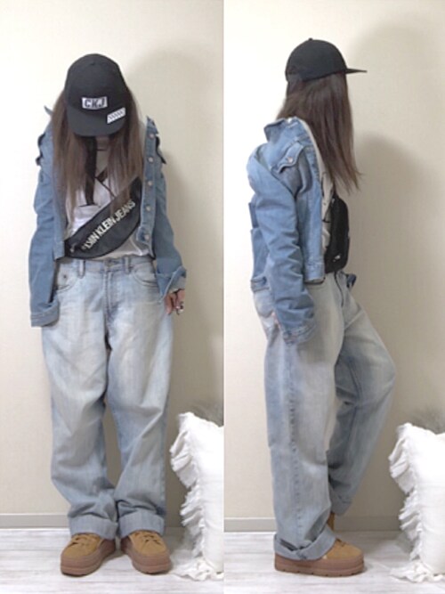 norimami使用「Calvin Klein Jeans（クリーンデニムジャケット）」的時尚穿搭