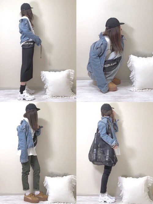 norimami使用「Calvin Klein Jeans（クリーンデニムジャケット）」的時尚穿搭