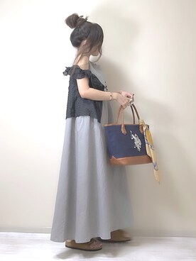 「SonnyLabel」｜「アイテム（ラッピングキット）」を使った、norimamiさん（レディース・160cm）の夏コーディネート