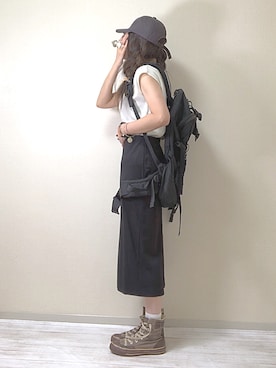 「ワッフル」｜「アイテム（ラッピングキット）」を使った、norimamiさん（レディース・160cm）の夏コーディネート