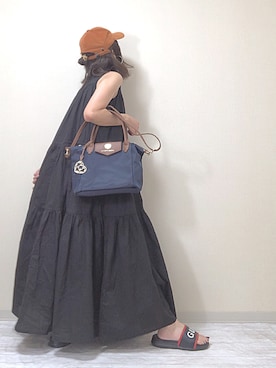 「Guess（ゲス）のアイテム（サンダル）」を使った、norimamiさん（レディース・160cm）の夏コーディネート