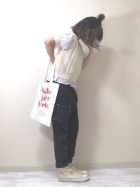 「KOBE LETTUCE」｜「アイテム（その他）」を使った、norimamiさん（レディース・160cm）の夏コーディネート