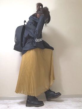 「ナイロンパーカー」｜「アイテム（その他）」を使った、norimamiさん（レディース・160cm）の秋コーディネート