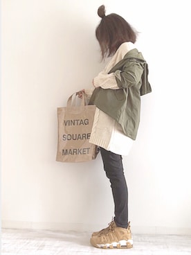 「SonnyLabel」｜「アイテム（マウンテンパーカー）」を使った、norimamiさん（レディース・160cm）の秋コーディネート