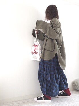 「Ne-net（ネネット）のアイテム（ブルゾン）」を使った、norimamiさん（レディース・160cm）の秋コーディネート