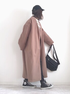 「アイテム（ラッピングキット、ゴールド系）」を使った、norimamiさん（レディース・160cm）の冬コーディネート