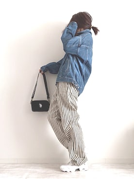 「U.S. POLO ASSN.（ユーエスポロアッスン）の【U.S. POLO ASSN.】 ユーエスポロアッスン クロスボディ ショルダーバッグＳ　 US1885（ショルダーバッグ）」を使った、norimamiさん（レディース・160cm）の春コーディネート