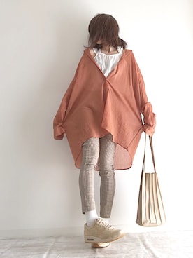 「シースルー」｜「アイテム（ラッピングキット）」を使った、norimamiさん（レディース・160cm）の春コーディネート