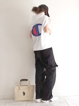 「ap retro（アプレトロ）のアイテム（帽子）」を使った、norimamiさん（レディース・160cm）の春コーディネート
