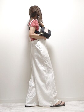 「Calvin Klein（カルバン・クライン）のアイテム（ビーチサンダル）」を使った、norimamiさん（レディース・160cm）の夏コーディネート