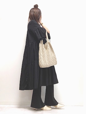 「sakishimatokyo」｜「アイテム（シャツワンピース）」を使った、norimamiさん（レディース・160cm）の秋コーディネート