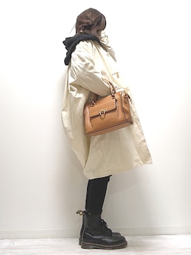 「sakishimatokyo（サキシマトーキョー）のアイテム（ノーカラージャケット）」を使った、norimamiさん（レディース・160cm）の秋コーディネート