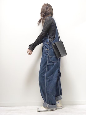 「タートルネック」｜「アイテム（ラッピングキット）」を使った、norimamiさん（レディース・160cm）の冬コーディネート