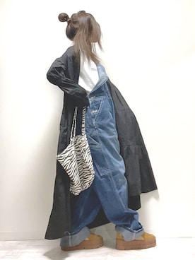 「sakishimatokyo」｜「アイテム（サロペット/オーバーオール）」を使った、norimamiさん（レディース・160cm）の冬コーディネート