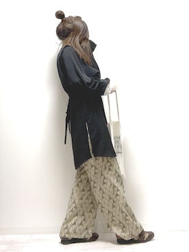 「ap retro（アプレトロ）の刺繍デザインニットビスチェベスト【ZOZO限定アイテム】（ベスト）」を使った、norimamiさん（レディース・160cm）の冬コーディネート