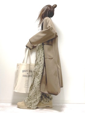 「NIKE（ナイキ）のNIKE WMNS AIR MAX 1 SD(atmos EXCLUSIVE)【SP】（スニーカー）」を使った、norimamiさん（レディース・160cm）の冬コーディネート