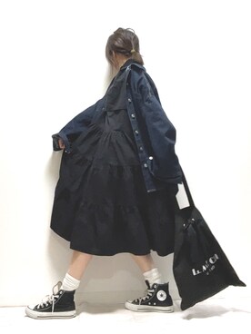 「ap retro（アプレトロ）のアイテム（デニムジャケット）」を使った、norimamiさん（レディース・160cm）の春コーディネート