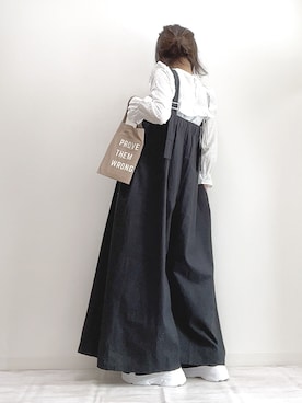 「sakishimatokyo」｜「アイテム（サロペット/オーバーオール）」を使った、norimamiさん（レディース・160cm）の春コーディネート