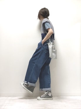 「EDWIN」｜「アイテム（ラッピングキット）」を使った、norimamiさん（レディース・160cm）の夏コーディネート