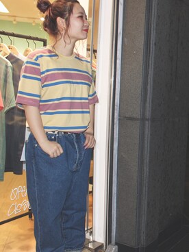 「stussywomen」｜ⓝⓞ⃕ⓚⓐ﻿さん（レディース・154cm）の春コーディネート