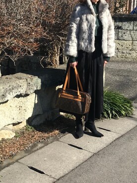 「LE SOUK（ルスーク）のアイテム」を使った、ロミさん（レディース・164cm）の冬コーディネート