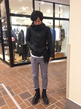 「NO ID.（ノーアイディ）のアイテム（ブルゾン）」を使った、Yuki Kimuraさん（メンズ・178cm）の冬コーディネート