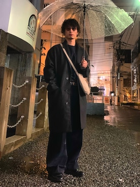 「KOMONO.（コモノ）のアイテム（サングラス）」を使った、せんちゃ。さん（メンズ・168cm）の冬コーディネート