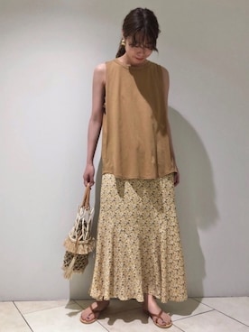 「NICOLAS LAINAS（ニコラスライナス）のアイテム」を使った、haruhiさん（レディース・157cm）の夏コーディネート