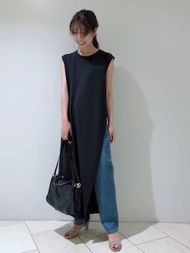 「SERGE de bleu（サージ）のアイテム」を使った、haruhiさん（レディース・157cm）の夏コーディネート