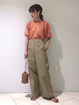 「ISLAND SLIPPER（アイランドスリッパ）のアイテム」を使った、haruhiさん（レディース・157cm）の夏コーディネート