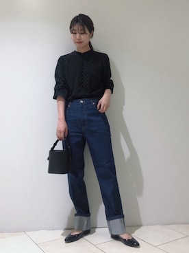 「SERGE de bleu（サージ）のアイテム」を使った、haruhiさん（レディース・157cm）の秋コーディネート