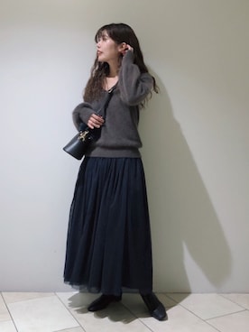「ラクーンニット」｜haruhiさん（レディース・157cm）の秋コーディネート