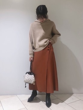 「BEVINI（べヴィニ）のアイテム」を使った、haruhiさん（レディース・157cm）の秋コーディネート